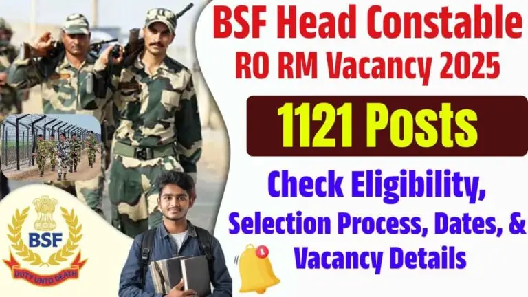 BSF Head Constable RO RM Bharti 2025